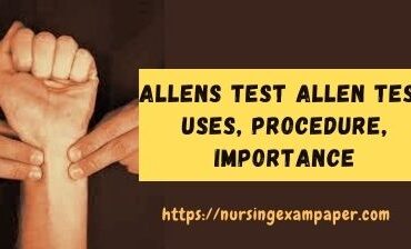 Allens Test - Allen test uses, procedure, importance