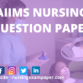 Aiims Nursing Question Paper for an Entrance exam