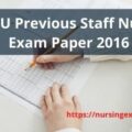 AMU Previous Staff Nurse Exam Paper 2016