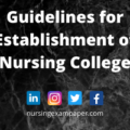 Guidelines for Establishment of Nursing College