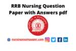 rrb nursing question paper