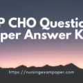 UP NHM CHO Question Paper Answer Key