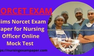 AIIMS NORCET mock test paper