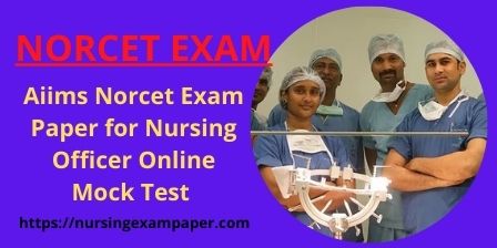 AIIMS NORCET mock test paper