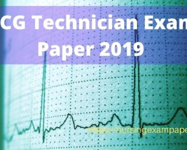 ECG Technician exam Paper