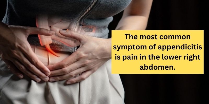 appendix / appendicitis pain location 